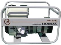   MP Motor MPI 3300 PBH benzines áramfejlesztő, 3300 W, 230 V, egyfázisú, Honda GP200 négyütemű motor, kézi indítás