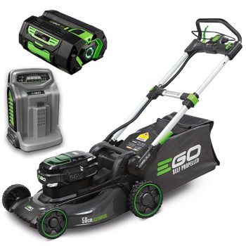 EGO LM2021E-SP KIT akkumulátoros önjáró fűnyíró, 56 V, 50 cm, 60 l fűgyűjtő, 5,0 Ah akku, CH5500E gyorstöltő EGO LM2021E-SP KIT akkumulátoros önjáró fűnyíró, 56 V, 50 cm, 60 l fűgyűjtő, 5,0 Ah akku, CH5500E gyorstöltő